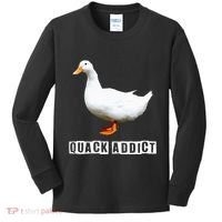 Quack Addict Funny Duck Lover Kids Long Sleeve Shirt thumb 0