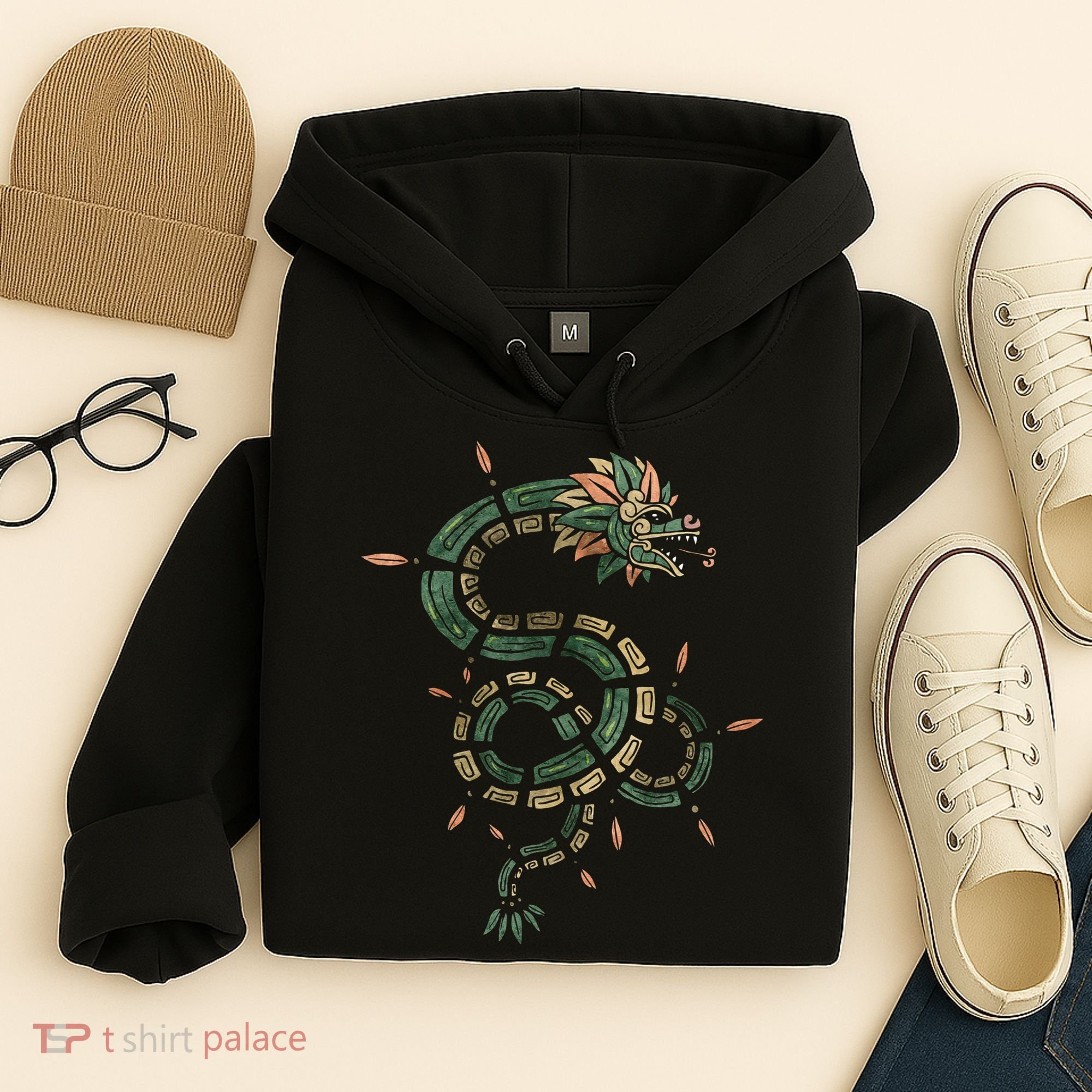 Quetzalcoatl Aztec Feathered Serpent Mayan Inca Toltec Hoodie