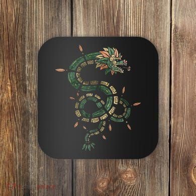 Quetzalcoatl Aztec Feathered Serpent Mayan Inca Toltec Coaster