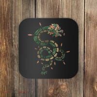 Quetzalcoatl Aztec Feathered Serpent Mayan Inca Toltec Coaster thumb 0