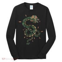 Quetzalcoatl Aztec Feathered Serpent Mayan Inca Toltec Tall Long Sleeve Shirt thumb 0