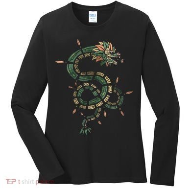 Quetzalcoatl Aztec Feathered Serpent Mayan Inca Toltec Women's Long Sleeve Shirt