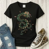 Quetzalcoatl Aztec Feathered Serpent Mayan Inca Toltec Women's T-Shirt thumb 3