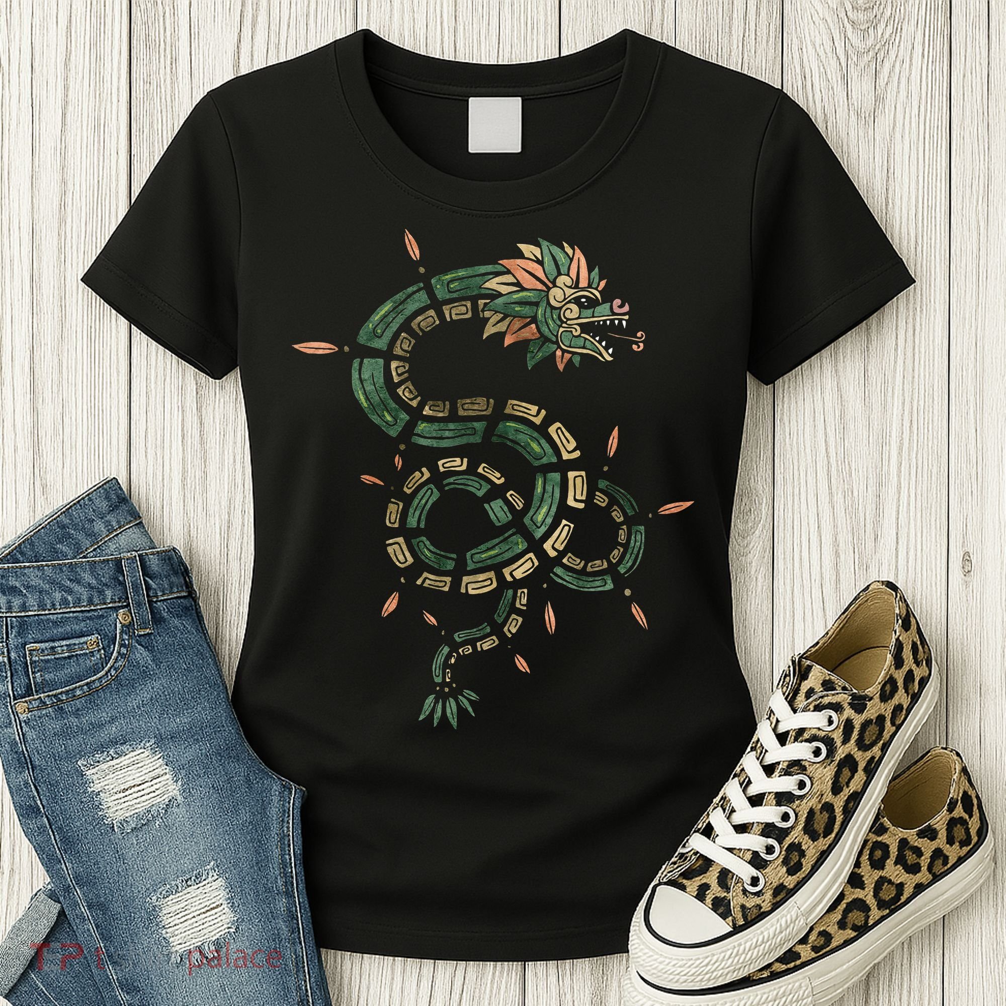 Quetzalcoatl Aztec Feathered Serpent Mayan Inca Toltec Women's T-Shirt