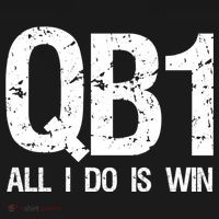 Qb1 All I Do Is Win Football Starting Quarterback Gift Women's Hoodie thumb 2