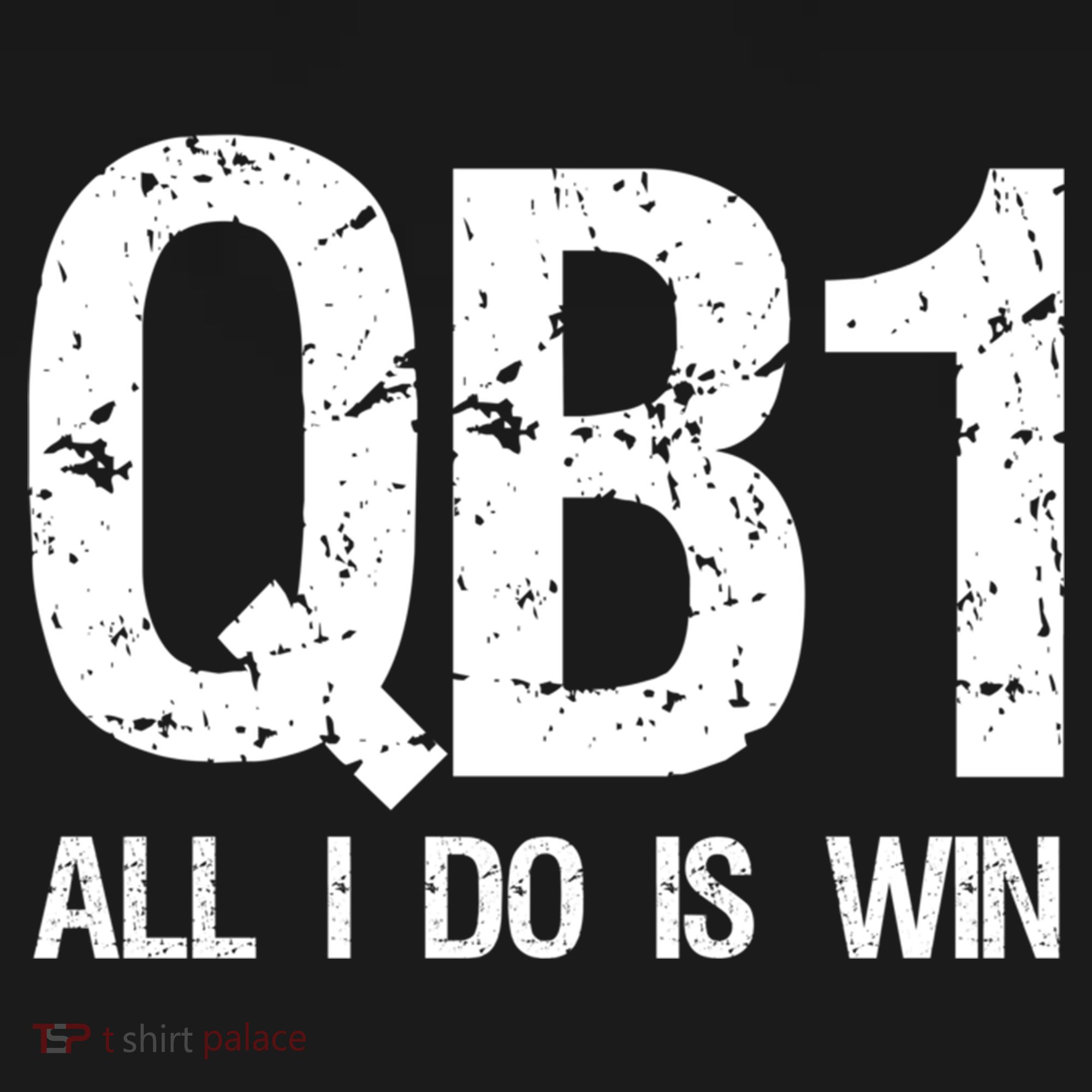 Qb1 All I Do Is Win Football Starting Quarterback Gift Women's Hoodie
