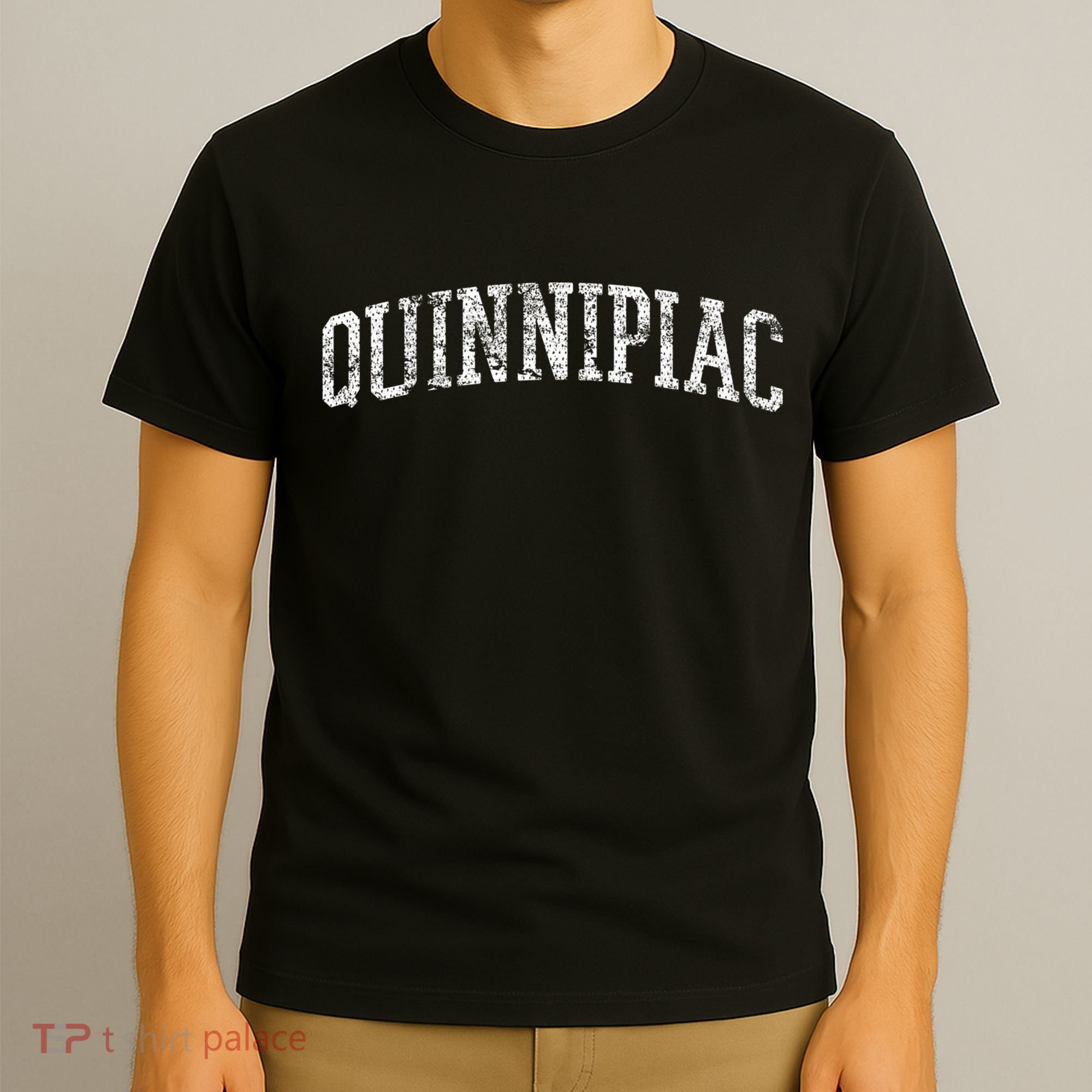 Quinnipiac Arch Logo Vintage Retro Sports University Style T-Shirt