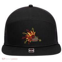 Quetzalcoatl Aztec Mayan Feathered Serpent Toltec Inca 7 Panel Mesh Trucker Snapback Hat thumb 0