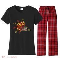 Quetzalcoatl Aztec Mayan Feathered Serpent Toltec Inca Women's Flannel Pajama Set thumb 0