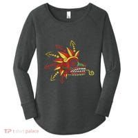 Quetzalcoatl Aztec Mayan Feathered Serpent Toltec Inca Women's Perfect Tri Tunic Long Sleeve Shirt thumb 0