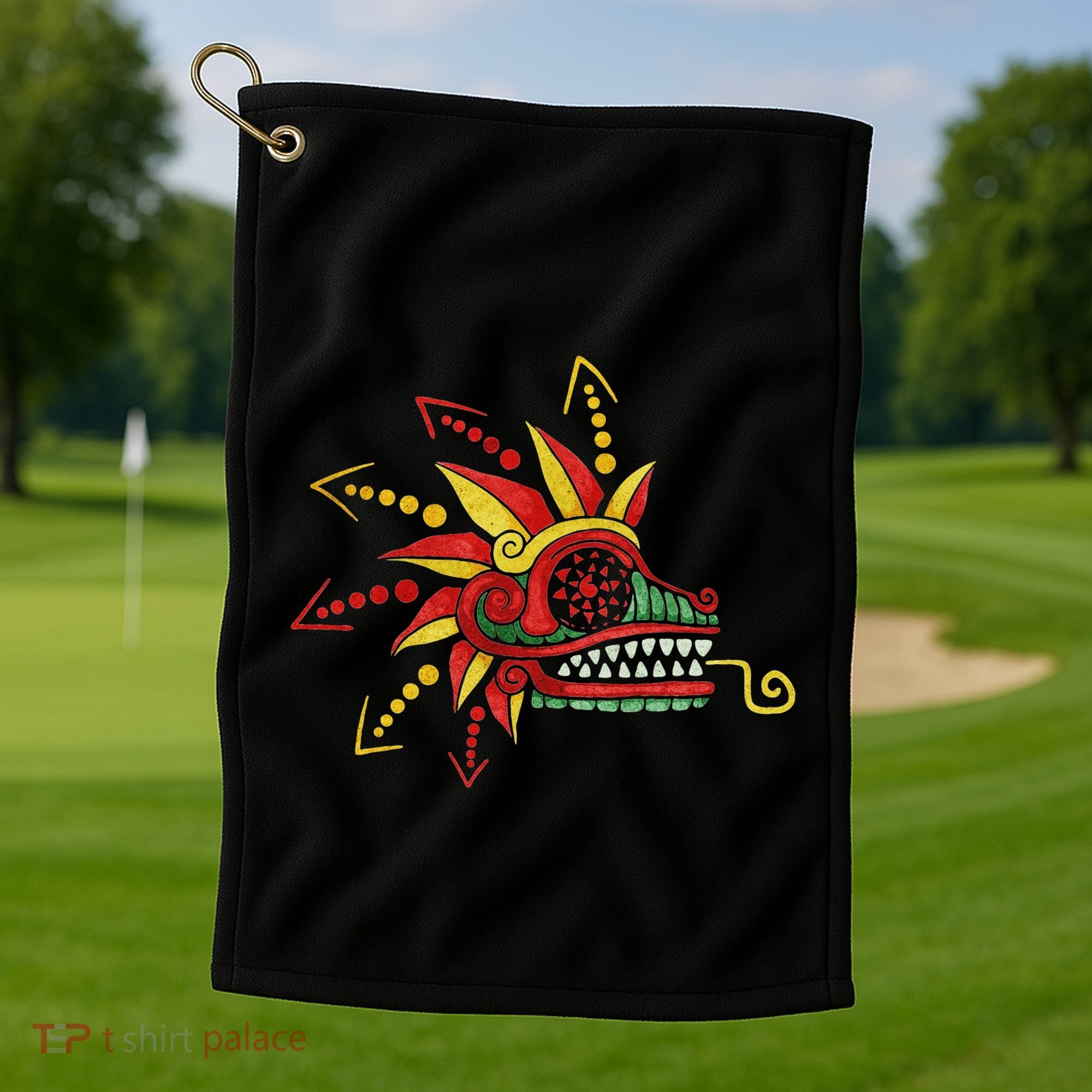 Quetzalcoatl Aztec Mayan Feathered Serpent Toltec Inca Golf Towel