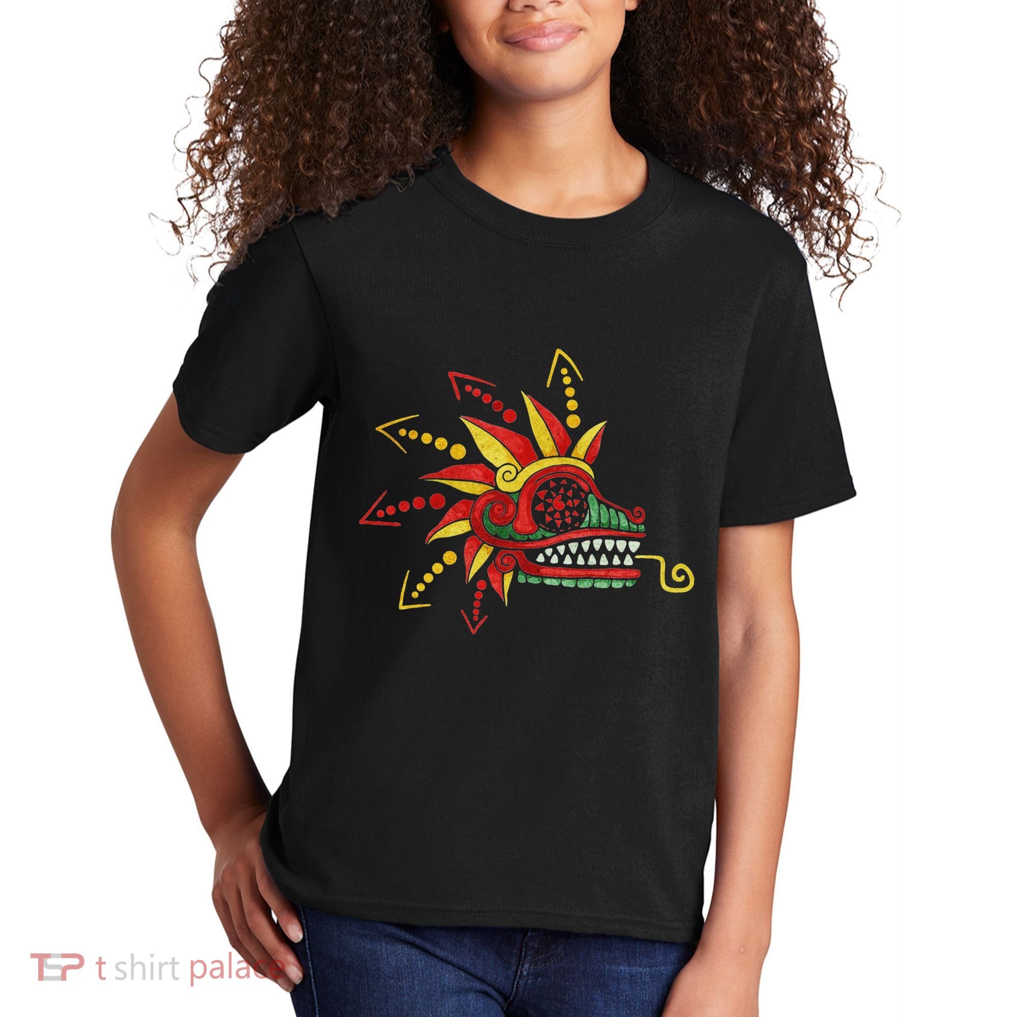 Quetzalcoatl Aztec Mayan Feathered Serpent Toltec Inca Kids T-Shirt