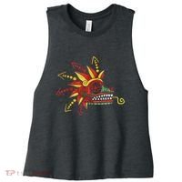 Quetzalcoatl Aztec Mayan Feathered Serpent Toltec Inca Women's Racerback Cropped Tank thumb 0