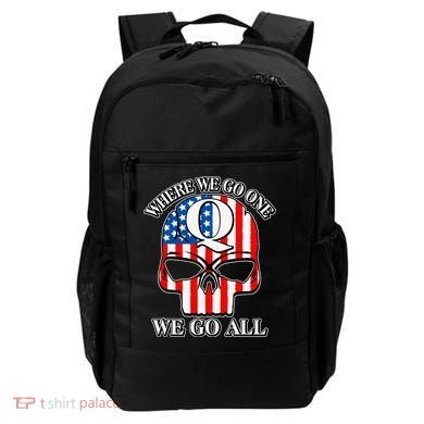QAnon American Flag Skull Backpack