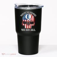 QAnon American Flag Skull Tumbler thumb 0