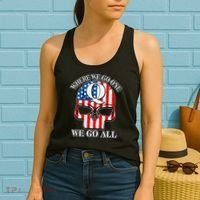 QAnon American Flag Skull Women's Tank Top thumb 2