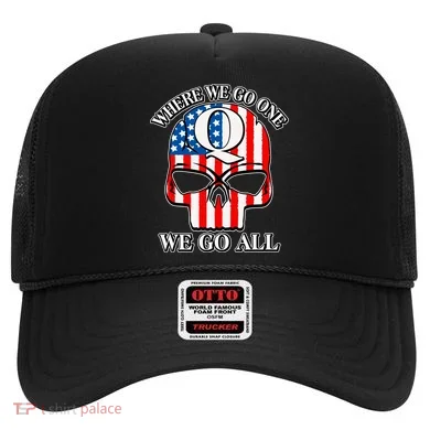 QAnon American Flag Skull Hat