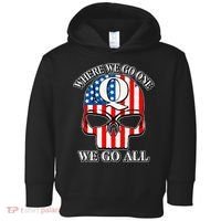 QAnon American Flag Skull Toddler Hoodie thumb 0