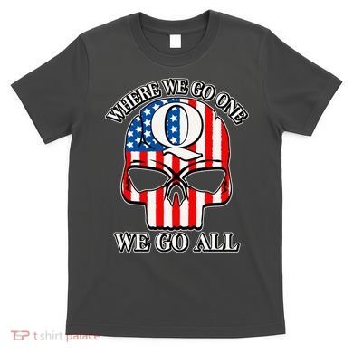 QAnon American Flag Skull T-Shirt