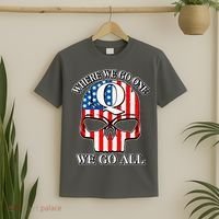 QAnon American Flag Skull T-Shirt thumb 2