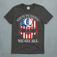 QAnon American Flag Skull T-Shirt thumb 5