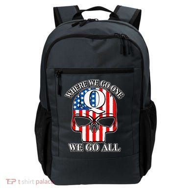 QAnon American Flag Skull Backpack