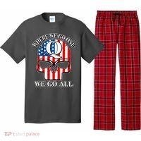QAnon American Flag Skull Pajama Set thumb 0