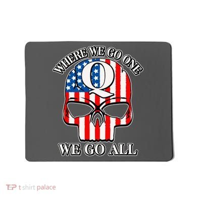 QAnon American Flag Skull Mousepad