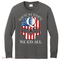 QAnon American Flag Skull Kids Long Sleeve Shirt thumb 0