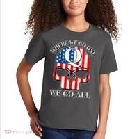 QAnon American Flag Skull Kids T-Shirt thumb 2