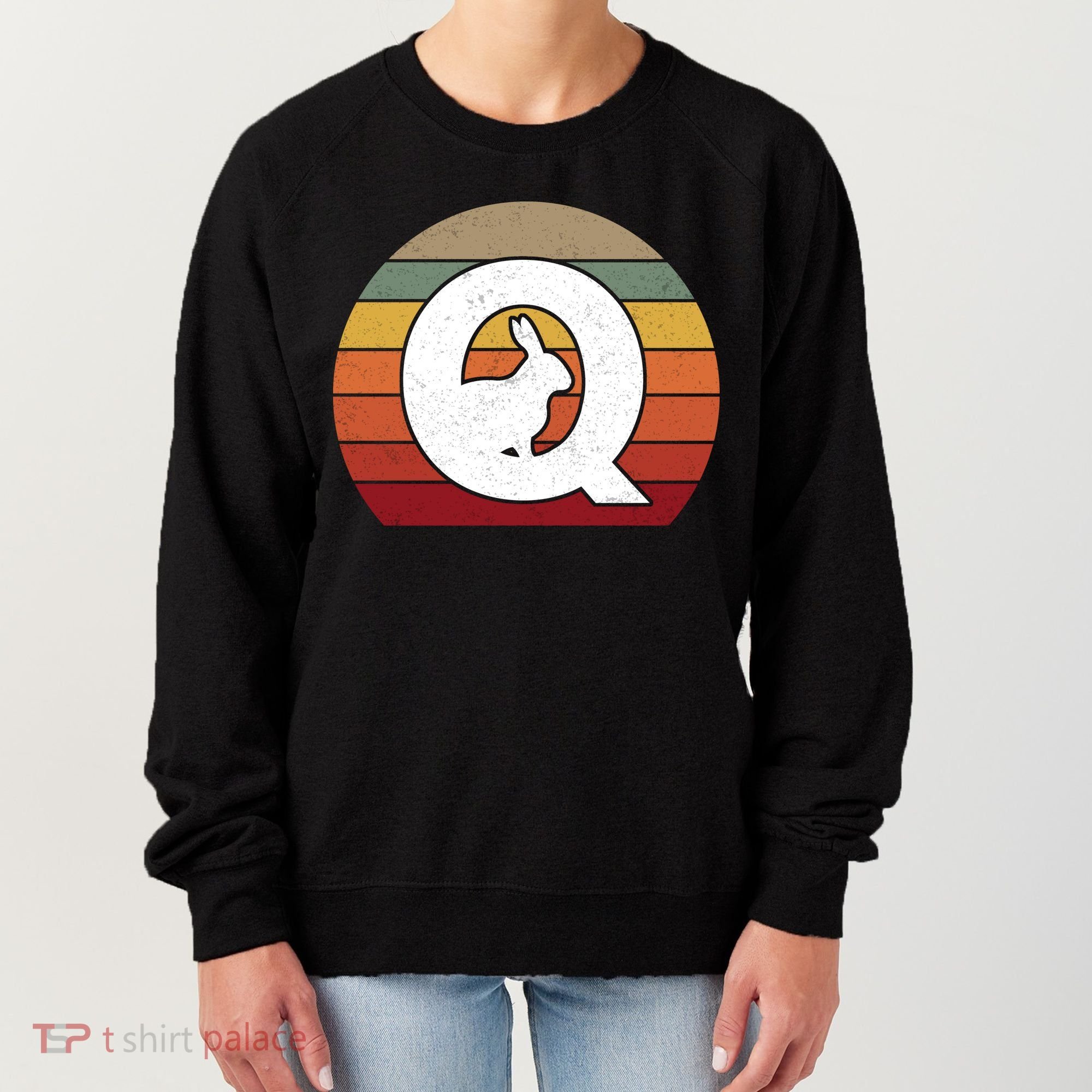 Qanon Conspiracy Rabbit Retro Q Anon Women's Sweatshirt