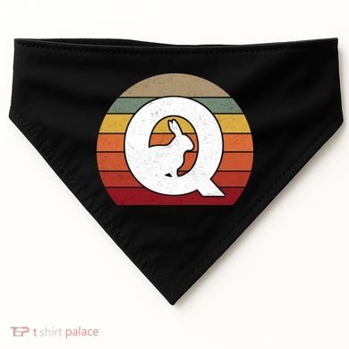 Qanon Conspiracy Rabbit Retro Q Anon USA-Made Doggie Bandana