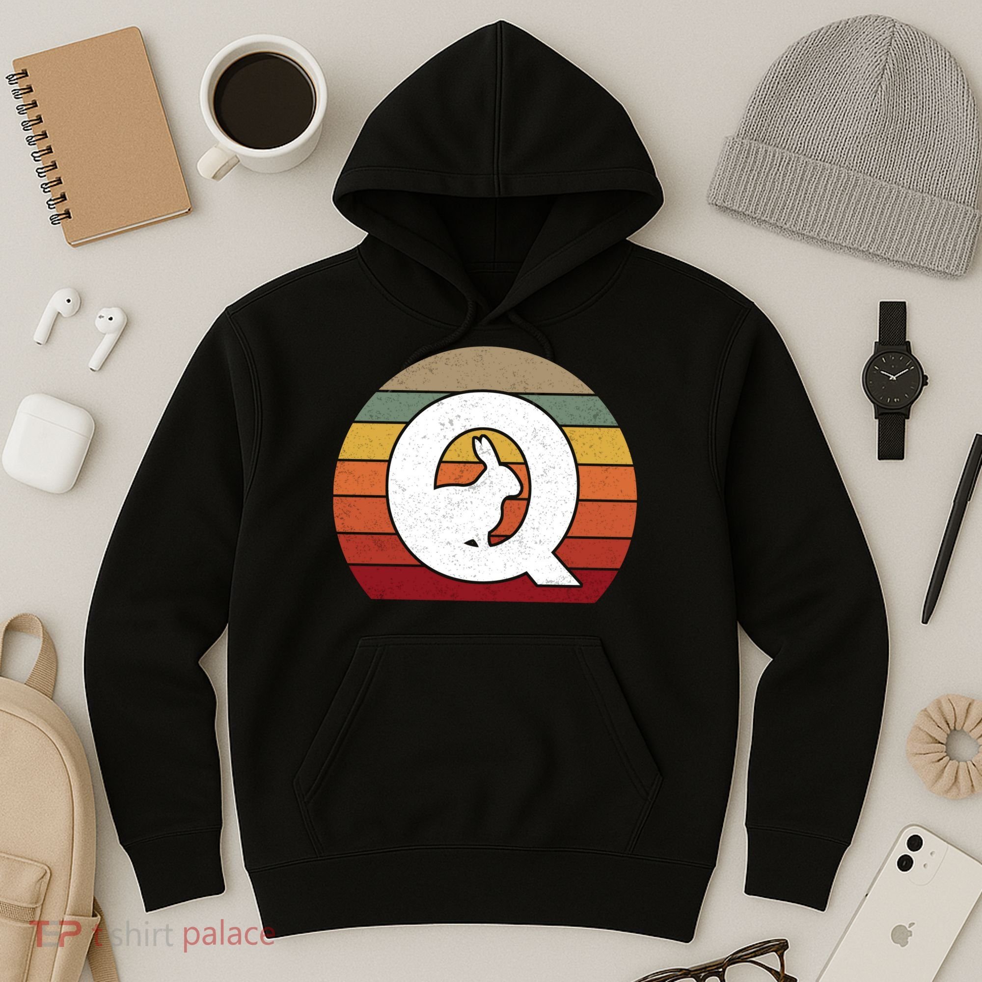 Qanon Conspiracy Rabbit Retro Q Anon Hoodie