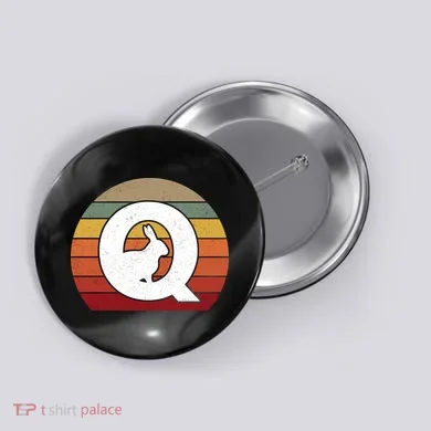 Qanon Conspiracy Rabbit Retro Q Anon Button