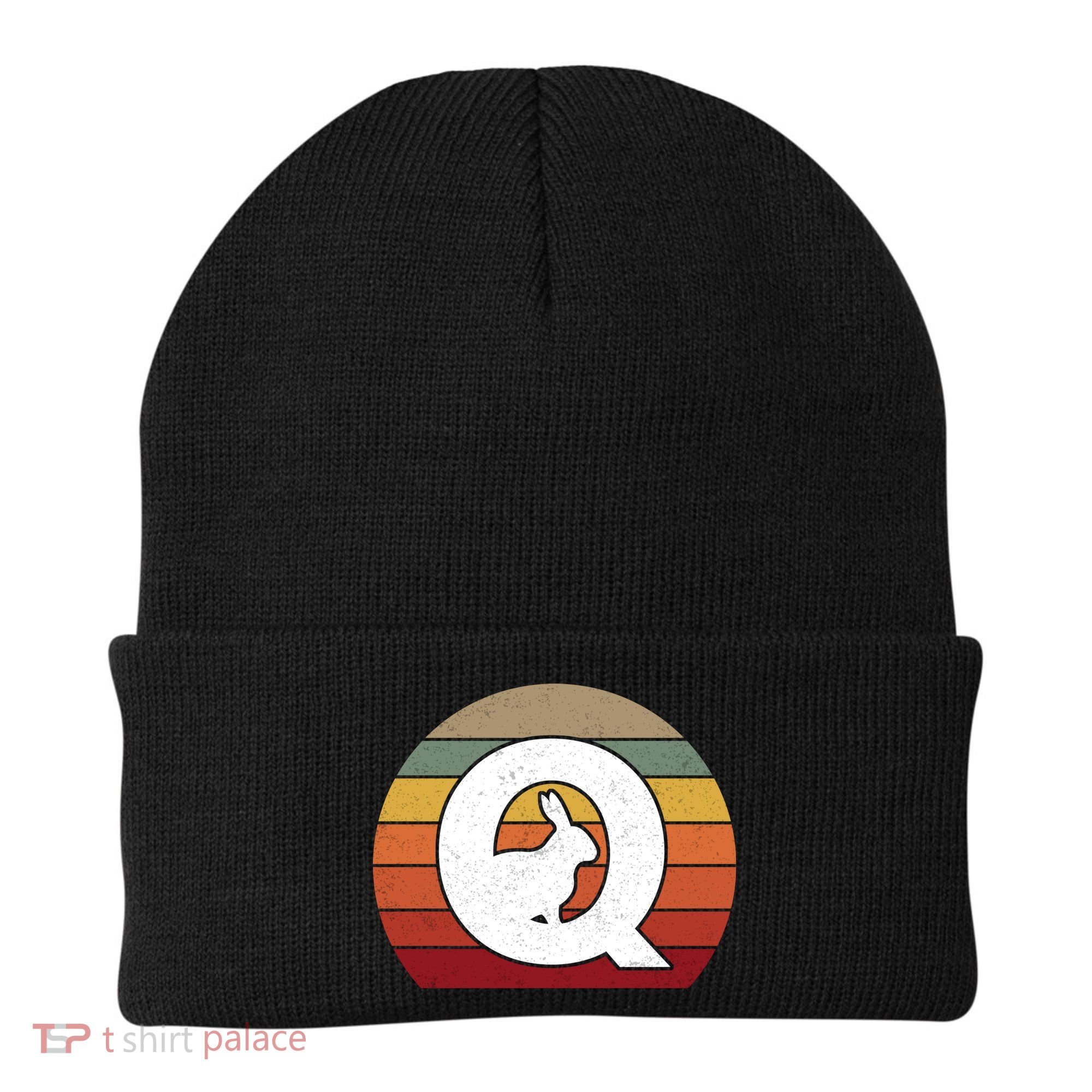 Qanon Conspiracy Rabbit Retro Q Anon Beanie