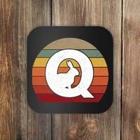 Qanon Conspiracy Rabbit Retro Q Anon Coaster thumb 0