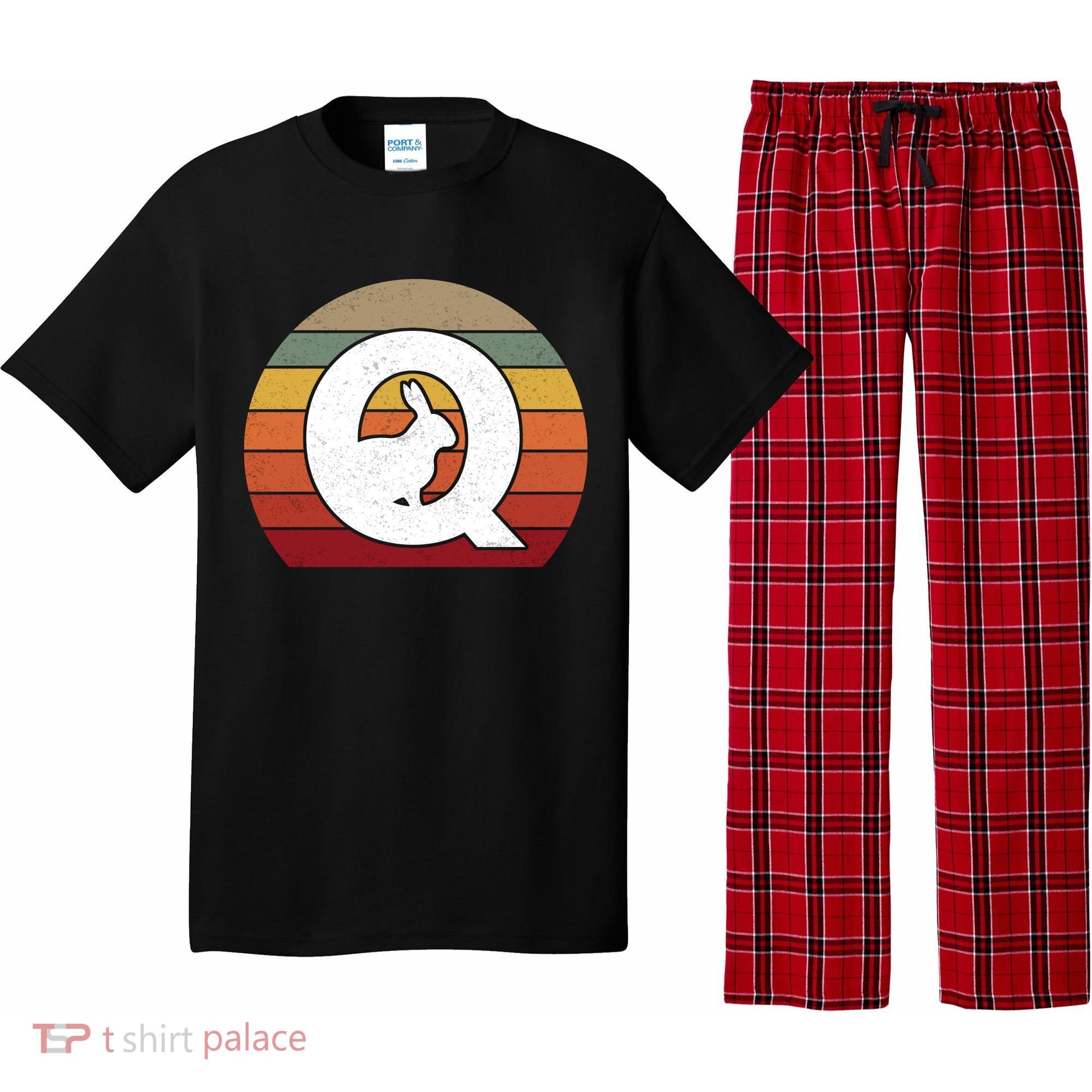 Qanon Conspiracy Rabbit Retro Q Anon Pajama Set