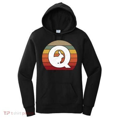 Qanon Conspiracy Rabbit Retro Q Anon Women's Hoodie