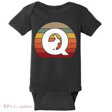 Qanon Conspiracy Rabbit Retro Q Anon Baby Bodysuit