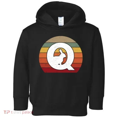 Qanon Conspiracy Rabbit Retro Q Anon Toddler Hoodie
