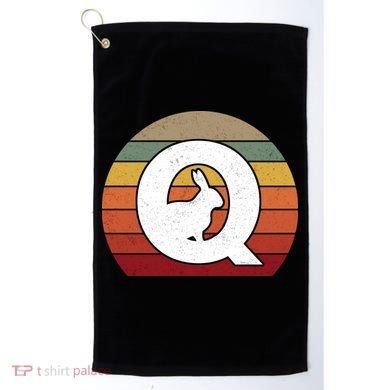 Qanon Conspiracy Rabbit Retro Q Anon Golf Towel