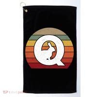 Qanon Conspiracy Rabbit Retro Q Anon Golf Towel thumb 0