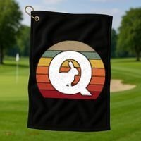 Qanon Conspiracy Rabbit Retro Q Anon Golf Towel thumb 1