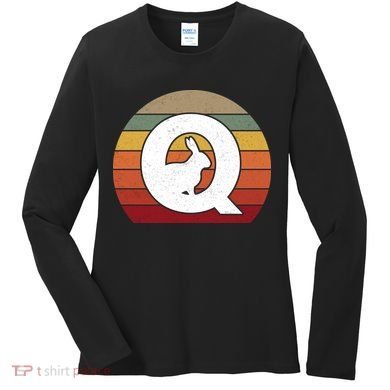 Qanon Conspiracy Rabbit Retro Q Anon Women's Long Sleeve Shirt