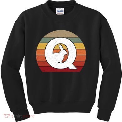 Qanon Conspiracy Rabbit Retro Q Anon Kids Sweatshirt