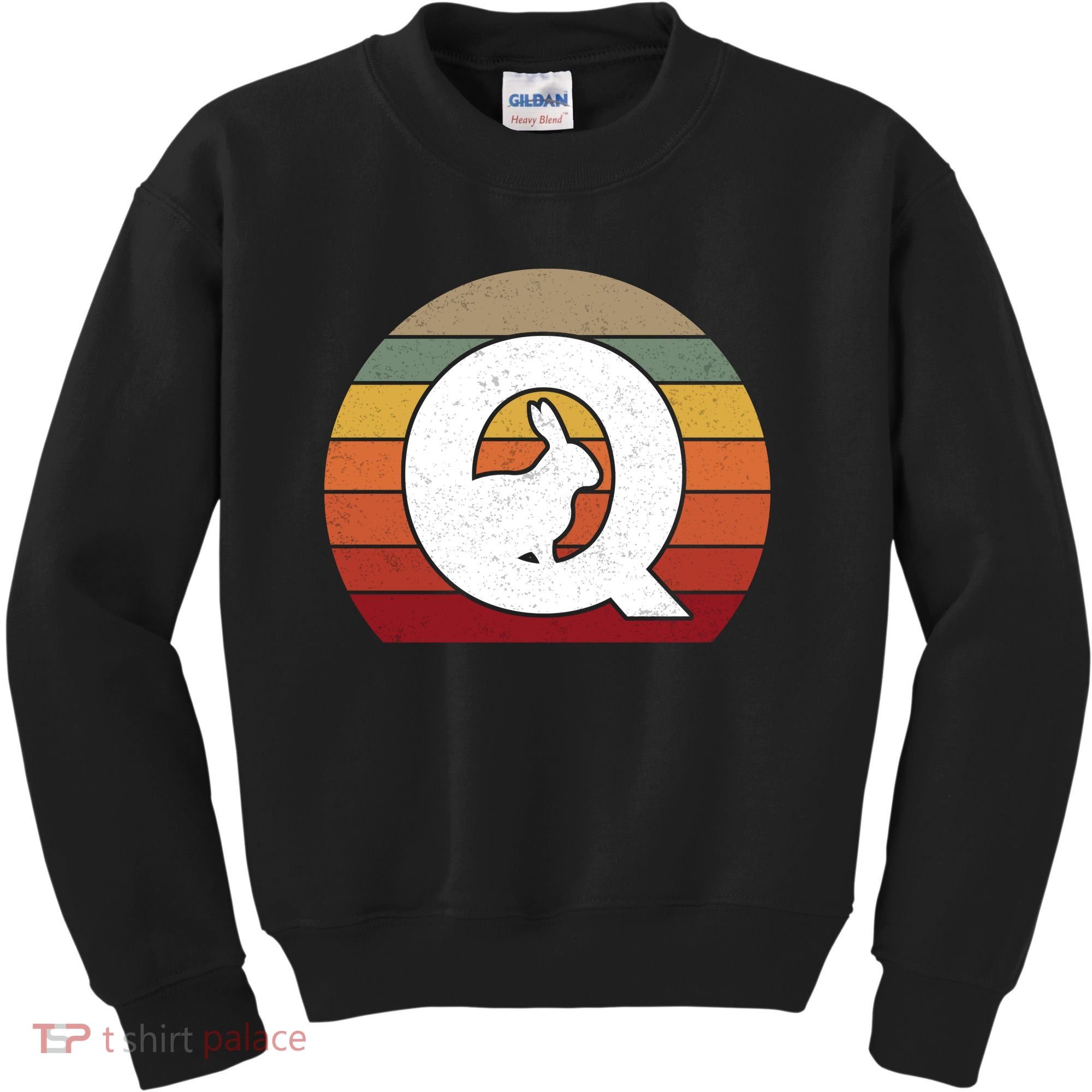 Qanon Conspiracy Rabbit Retro Q Anon Kids Sweatshirt