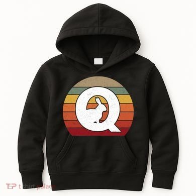 Qanon Conspiracy Rabbit Retro Q Anon Kids Hoodie