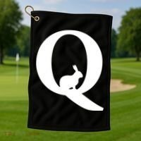 QAnon Rabbit Deep State Golf Towel thumb 1