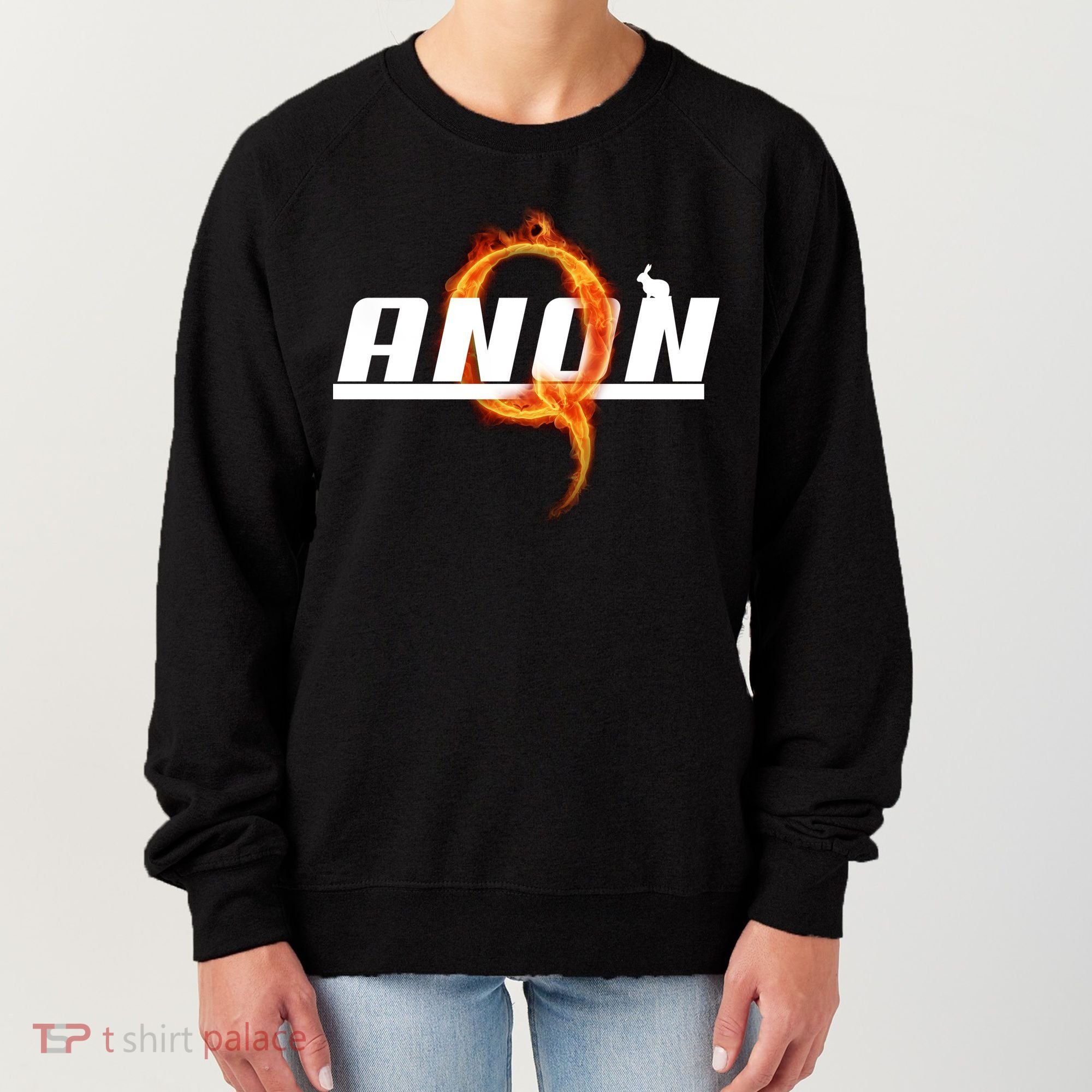 QAnon The Rabbit Storm Fire Logo Women's Sweatshirt