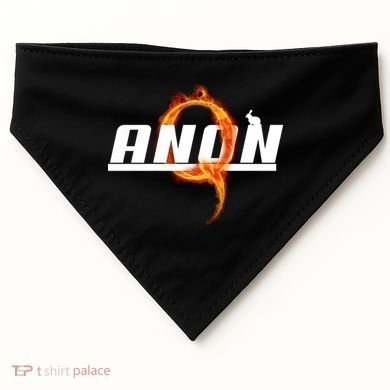 QAnon The Rabbit Storm Fire Logo USA-Made Doggie Bandana